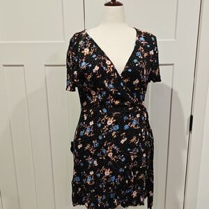 Xhilaration Black Floral Mini Dress